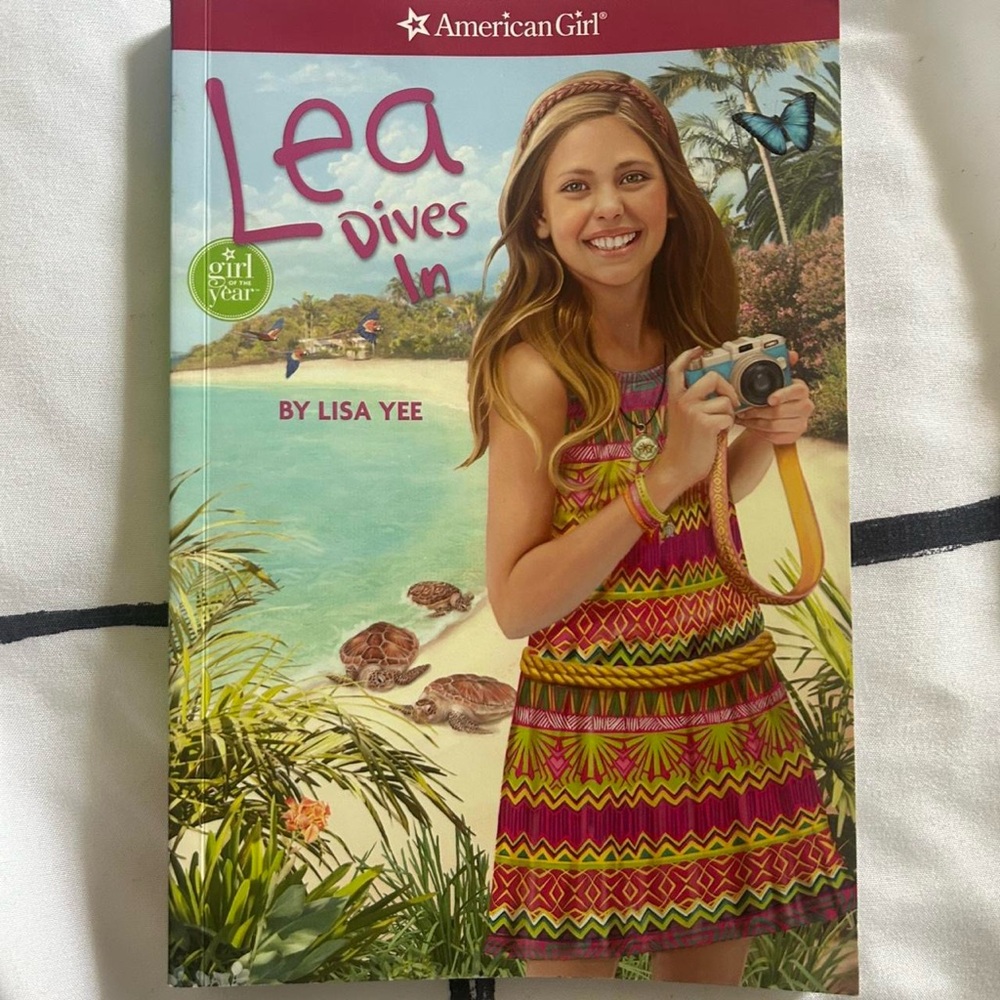 American Girl Lea Dives In Book with Colorful Cover